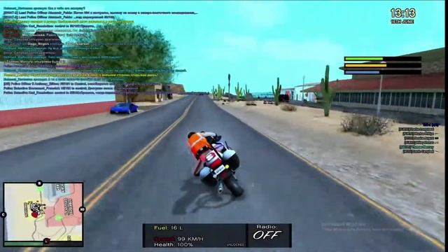 ? Погоня на МОТОЦИКЛЕ полиции в GTA SAMP! смотреть онлайн