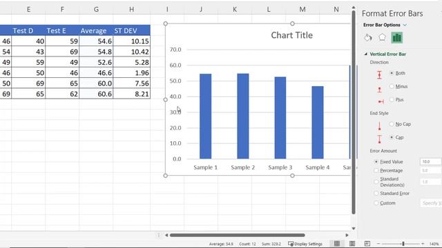 How to Add Individual Custom Error Bars in Excel | Add Standard Deviation Error Bars in Excel смотреть онлайн