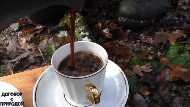 КОФЕ по "АРИСТОКРАТИЧЕСКИ" в ЛЕСУ ЗИМОЙ. смотреть онлайн