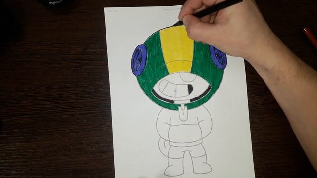 Как раскрасить Леона из Браво Старс / Coloring Leon Brawl Stars / Раскраски Браво старс смотреть онлайн