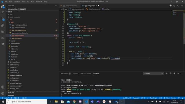 Utiliser le localStorage pour persister des données en Angular смотреть онлайн