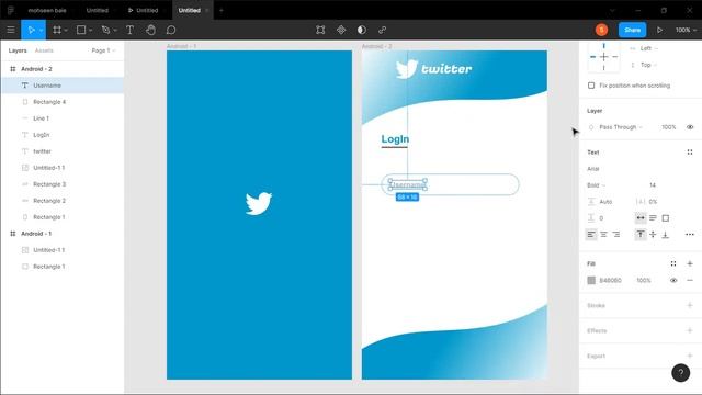 Re-design Twitter Splash, Login & Signup screen for mobile in Figma смотреть онлайн