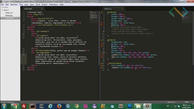 Curso CSS3 07 -- Bordes redondeados, sombras, degradados, filtros смотреть онлайн