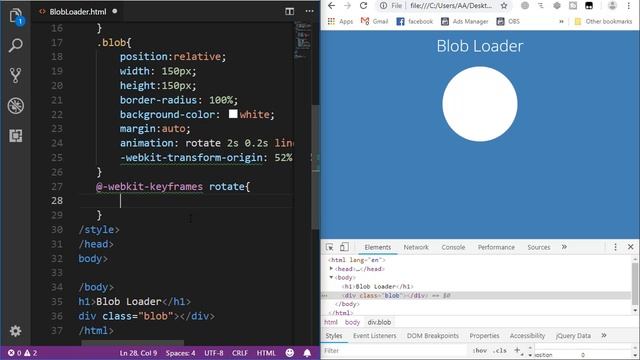 How to create Blob Loader in CSS Animation - Pure CSS Animation Effects смотреть онлайн