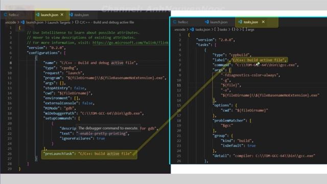 Cấu hình biên dịch và gỡ lỗi file *.c đang được mở trong Visual studio code смотреть онлайн