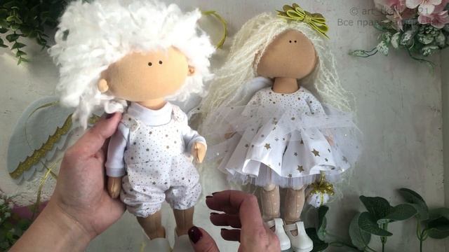 Кукла ангел из ткани своими руками. Шьем ангелочков на 14 февраля/ DIY angel doll. fabric doll смотреть онлайн