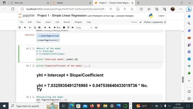 Project 1 Simple Linear Regression смотреть онлайн