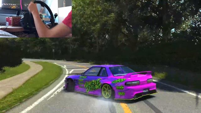 drifting a ps13 in ek tsukuba real outbond-assetto corsa-steering wheel t300 смотреть онлайн