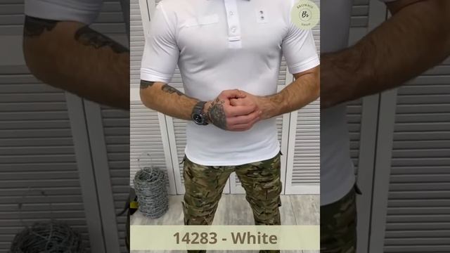 Тактическая футболка поло с коротким рукавом белая