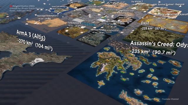 ?️ VIDEO GAME MAP Size Comparison (REAL SCALE) ? смотреть онлайн