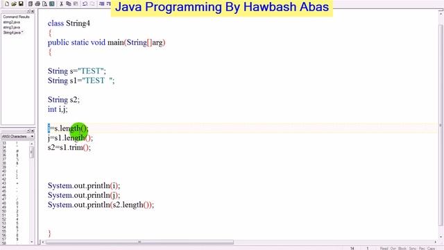 String : trim | in java :: فێربونی پرۆگرامسازی جاڤا смотреть онлайн