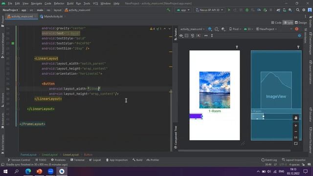 Android Studioda TextView , Button va ImageView komponentalari смотреть онлайн