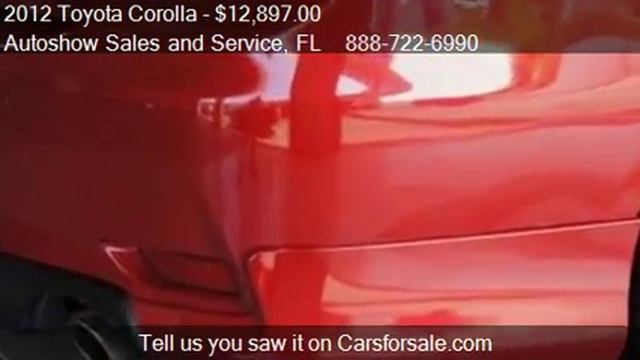 2012 Toyota Corolla S - for sale in Plantation, FL 33317 смотреть онлайн