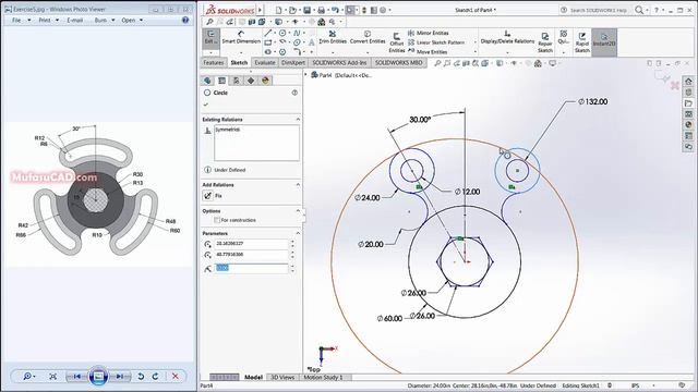 Solidworks 2D Drawing Practice Tutorial | Basic Exercise 5 смотреть онлайн