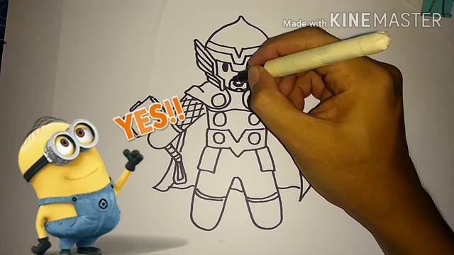 How to Draw Basic, Trace, Paint and Coloring Mini THOR Doll смотреть онлайн