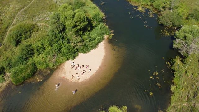 Купаемся на речке. утро. ч.4 Без звука. смотреть онлайн
