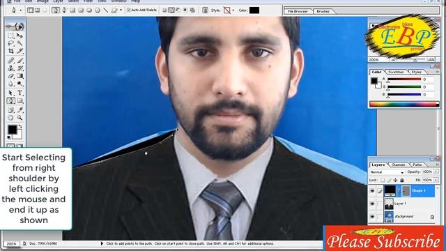 coat & Tie fixing/wearing in adobe photoshop 7 urdu hindi смотреть онлайн