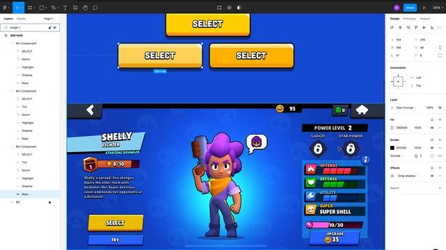 Figma Game UI - Brawl Stars Game UI Speed Build смотреть онлайн