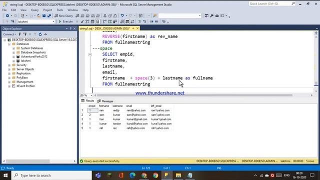 66.REPLACE,REVERSE,REPLICATE,SPACE FUNCTIONS IN SQL - HINDI смотреть онлайн
