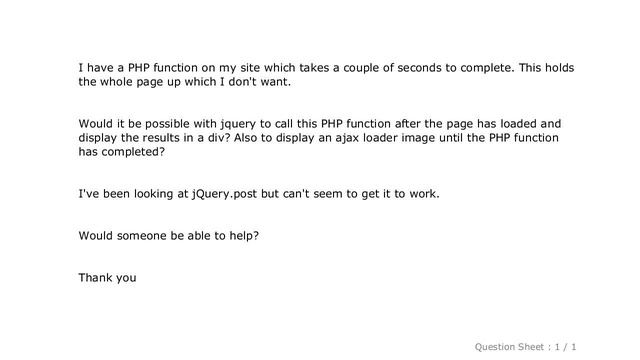 jQuery : Call PHP function from jQuery? смотреть онлайн