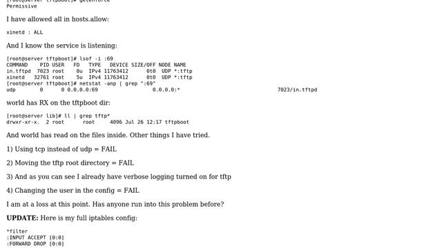 DevOps & SysAdmins: TFTP: transfer time out on RHEL 6 server смотреть онлайн