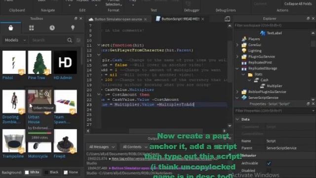 How to make a Simple Button Simulator in ROBLOX Studio 2021! смотреть онлайн