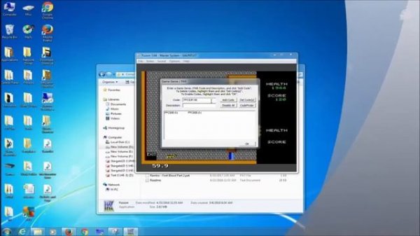Kega Fusion Emulator Using Cheats for Sega Master System
