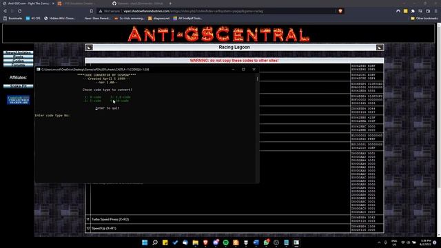 Convert CAETLA Codes Into Usable Epsxe Cheats