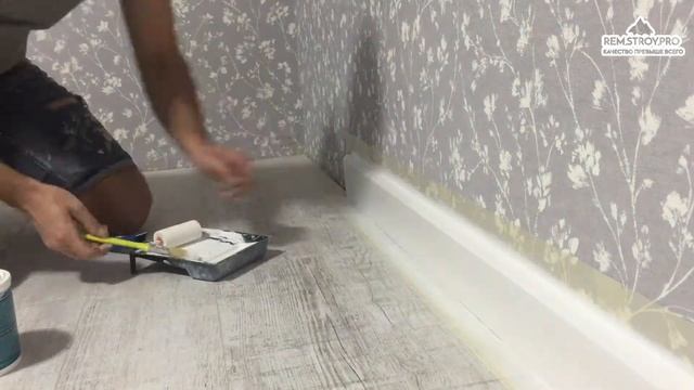 покраска дюрополимерных плинтусов часть 2