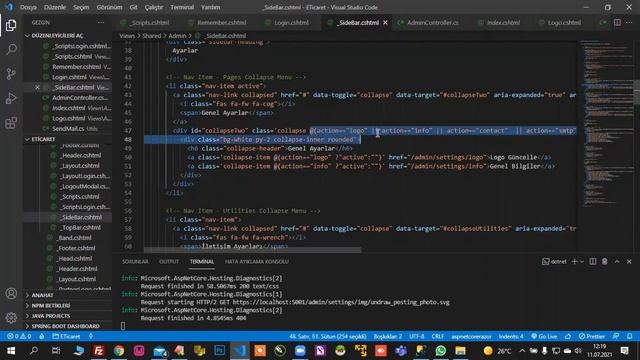 #14 - VSCode İle ASPNET Core MVC Web Programlama: Admin Panel - Resim Yükleme ve Resize İşlemleri- смотреть онлайн