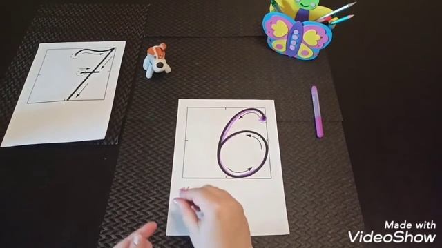 Учимся писать цифру 6 смотреть онлайн