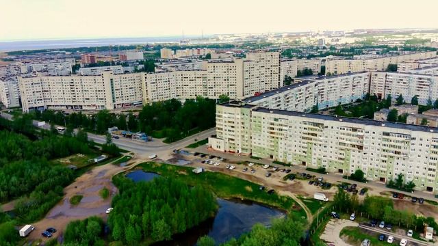 Июнь над Северодвинском. Лето в Северодвинске. 4K видео смотреть онлайн