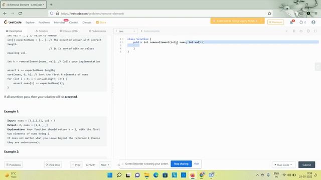 Remove Element solution | LeetCode | Coding Easy смотреть онлайн
