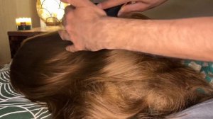 ASMR head scratching & hair brushing and back scratching ❤️❤️❤️💤💤