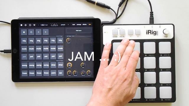 iRig PADS midi controller setup and demo смотреть онлайн