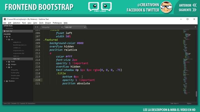 Frontend con Bootstrap 3.x: 24 - Blog "Entradas destacadas CSS3" смотреть онлайн