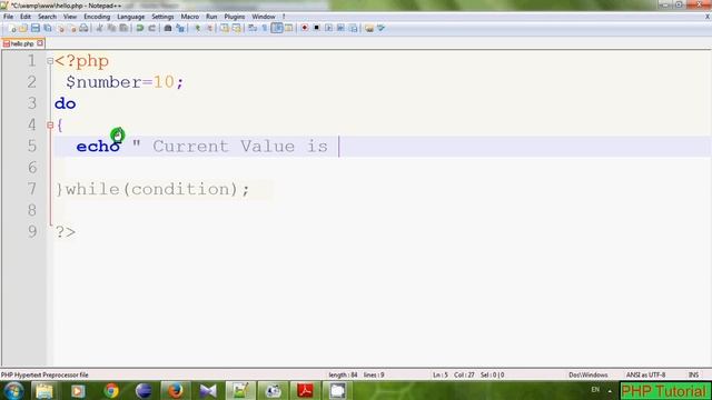 php tutorials - do while смотреть онлайн