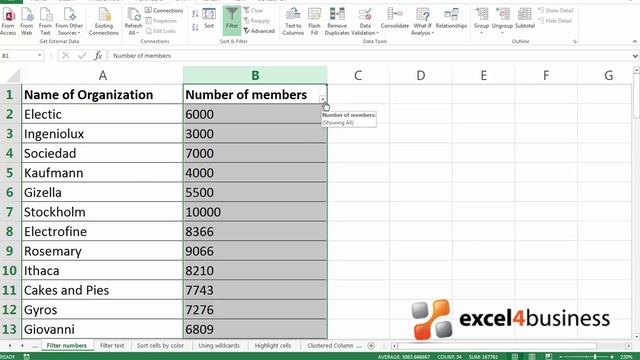 How to Filter Numbers in Excel 2013 смотреть онлайн