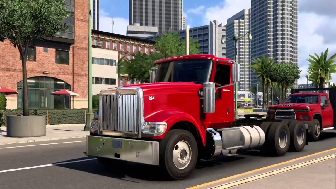 Купил б/у International 9900i Day Cab в American Truck Simulator. Рейс Сан-Франциско - Окленд.