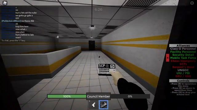 [Roblox SCP RBreach] Council Member/05 Member Successful Escape