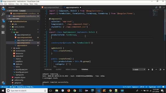 Angular 5+ Reactive Forms [Nested] смотреть онлайн