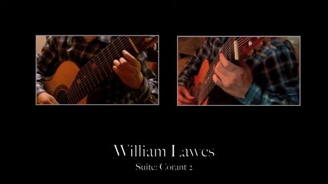 William Lawes Suite for two lutes:Corant 2 played on altguitar смотреть онлайн
