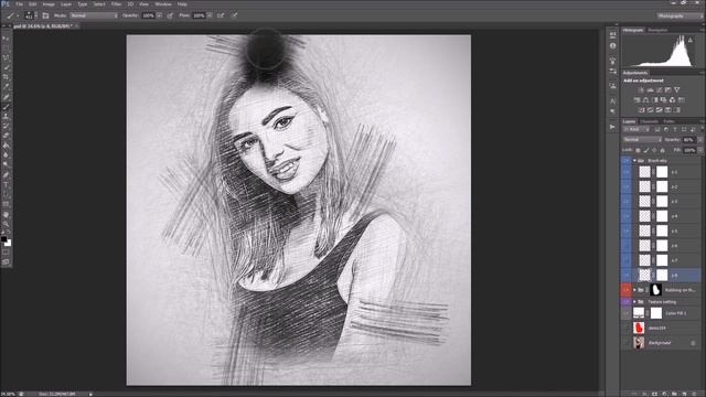 Turn Your Photo into Pencil Sketch Photoshop Action / Brushes / Effect / Tutorial!!! смотреть онлайн