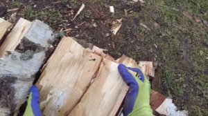 Дровокол Patriot CE 5322 в работе