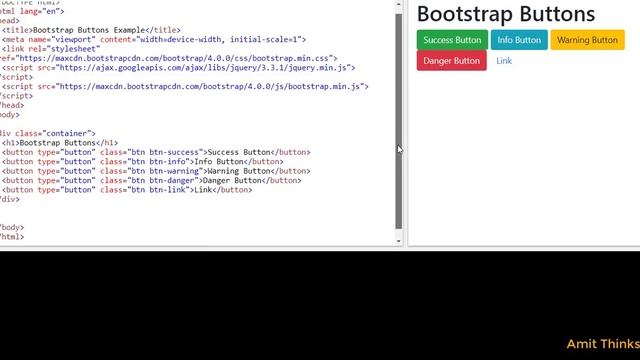 Buttons in Bootstrap смотреть онлайн