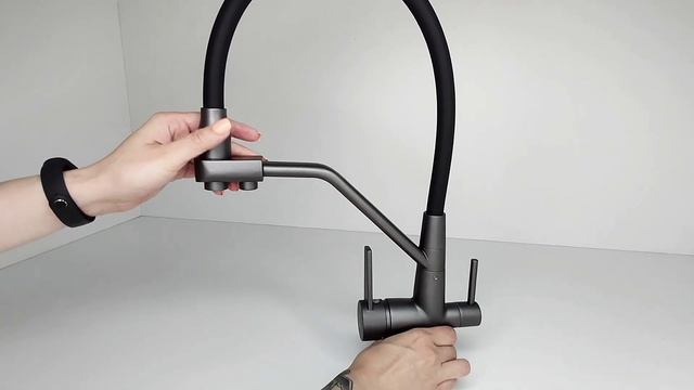 Rose R558Y пепельный кухонный смеситель с подключением фильтра чистой воды смотреть онлайн