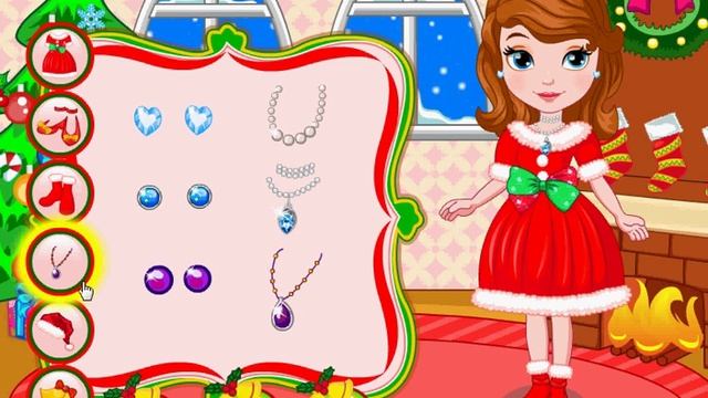 Princess Sofia Christmas Dressup (Принцесса София на Рождество) - Мультик для девочек смотреть онлайн