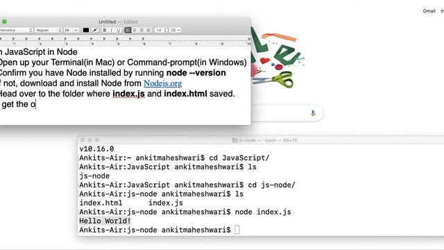 Run JavaScript in Node смотреть онлайн