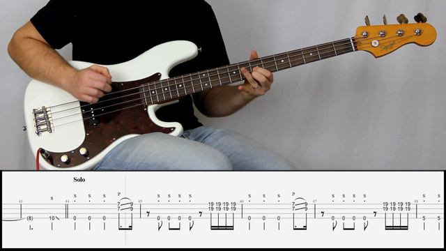 MUSE - PANIC STATION | Bass Cover Tutorial (FREE TAB) смотреть онлайн