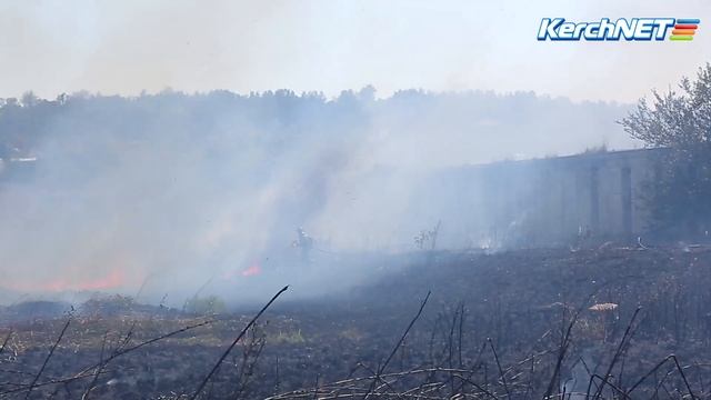 Огонь от загоревшейся травы подобрался к школе № 24 смотреть онлайн